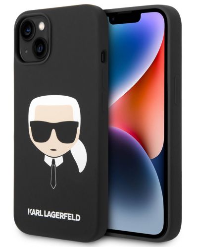 Калъф Karl Lagerfeld - MS Karl Head, iPhone 13/14, черен - 5